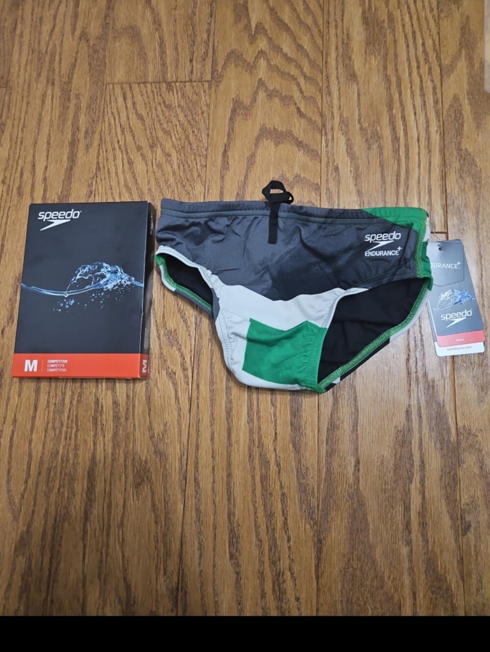 Speedo Endurance+ Competitive Glimmer Green Swim Brief Swimsuit Size 28 NWT